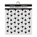 Stamperia Media Stencil with heart pattern on a white background