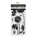 Floral stencil with 'Stamperia' branding on a white background