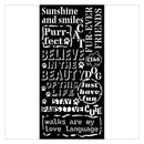 Stamperia Thick Stencil 4.72" √ó 9.84" - Furry Friends Quotes Pattern