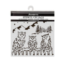 Stamperia Thick Stencil 7.09"x 7.09" - The Owl's House Owls