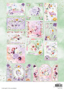 Set of floral and motivational cards on a green background