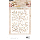 Floral pattern stencils on a beige background with Studio Light branding.