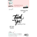 Clear stamp set with 'Thank you' text on a white background