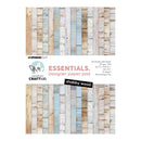 Studio Light Essentials Designer Paper Pad with shabby wood design on a white background