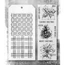 Tim Holtz Mixed-Media Stamps & Stencil - Blueprint Christmas