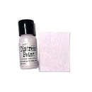 Bottle of Tim Holtz Distress Paint with a swatch of applied color on a white background