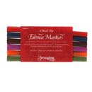Pack of dual-tip fabric markers with a red box on a white background