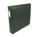 Universal Crafts Classic Leather 12"x12" Three Ring Album - Forest Green