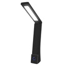 Black LED desk lamp on a white background