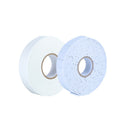 Two rolls of white tape on a white background