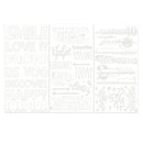 49 And Market Irresistible Artful Words Rub-on Transfer Set