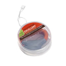 Spool of fishing line with packaging on a white background