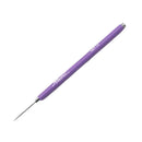 Purple paintbrush with a fine tip on a white background