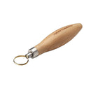 Wooden tool with metal end on a white background