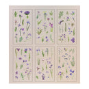 Poppy Crafts Natural Sticker Pack - Mixed Purple Flowers