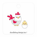 Doodlebug Collectible Enamel Pins 2 pack - Hen & Chicks*