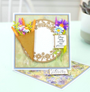 Crafter's Companion Nature's Garden Wildflower Metal Die Create A Card - Wilflower Wreath*