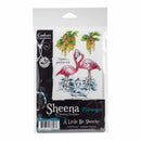 Sheenas A Little Bit Sketchy Tropical Bird EZMount Stamps - Flamingos*