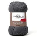 Fiddlesticks Superb 10 Yarn 100g - Dark Grey