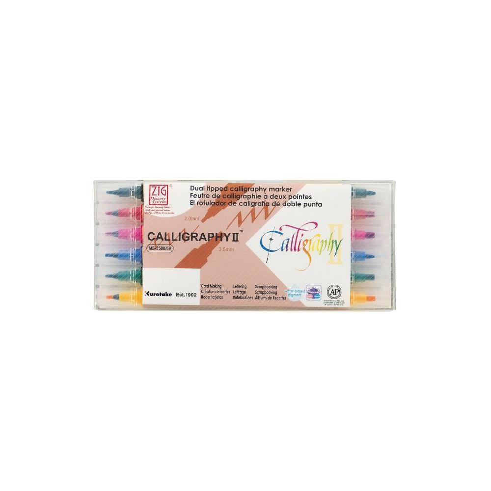 Zig Memory System Calligraphy Dual Tip Markers 12/Pkg.
