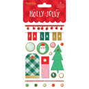 My Minds Eye - Holly Jolly - Decorative Brads 18 pack with Foiled Accents*
