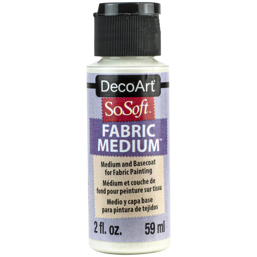 Deco Art SoSoft Fabric Acrylic Paint Medium Transparent 2oz-Clear