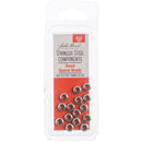 John Bead Stainless Steel Donut Spacer Bead 15 pack - 6x3mm*