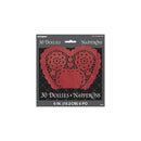 Unique Industries Heart Paper Doilies - 6" 30/Pack - Red