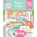 Echo Park Cardstock Ephemera 33/Pkg Frames & Tags - All About A Girl*