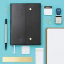 American Crafts Point Planner Snap Leatherette Planner 6"x 8" Black - Dot Grid - 120 Sheets*