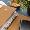 American Crafts Point Planner Snap Leatherette Planner 6"x 8" Brown - Dot Grid - 120 Sheets*