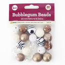 CousinDIY Bubblegum Bead 20mm, 20 pack - Natural Zebra*
