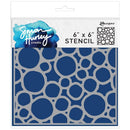 Simon Hurley create. Layering Stencil 6"X6 (15.2cm x 15.2cm) Warped Circles