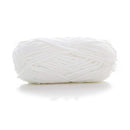 White skein of yarn on a white background