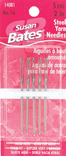 Susan Bates Steel Yarn Needles 2" Size 16 5/Pkg