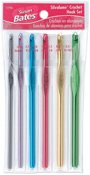 Silvalume Aluminum Crochet Hook Set Sizes - F5 To K10.5 (3.75mm - 6.5mm)*