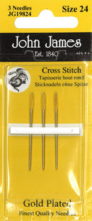 John James Gold Tapestry Hand Needles Size 24 - 3/Pkg*