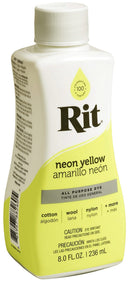 Rit Dye Liquid Fabric Dye 8oz - Neon Yellow*