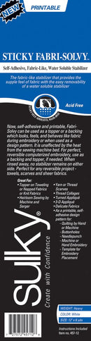 Sulky Sticky Fabri-Solvy Stabilizer 6 Yards
