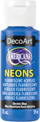 Americana Neons Fluorescent Acrylic Paint 2oz - Electric Blue
