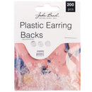 John Bead Plastic Earring Backs 200 pack Clear*