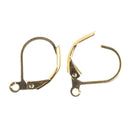 John Bead Earwire Leverback 15mm 12 pack Gold