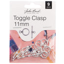 John Bead Toggle Clasp 11mm 9 pack Pewter*