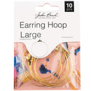 John Bead Earring Hoop Large 38mm 10 pack Gold*