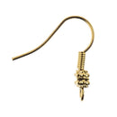John Bead Earwire with Bali Bead 8 pack Gold