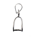 John Bead Dangle Pinch Bail 22mm 2 pack Silver