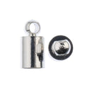 John Bead Cord End Cap 4.5x9mm 12 pack Silver