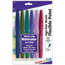Pentel Arts Sign Pens With Brush Tip 6 pack - Assorted Colours*