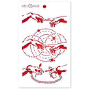 Ciao Bella Bad Girls Texture Stencil 5"X8" - Uncuff the Art.*