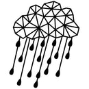 Maker Forte Stencils By Hedgehog Hollow 6"X6" - Geometric Rain Cloud*